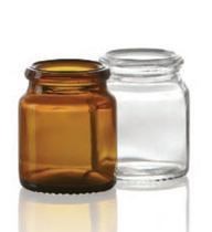 Picture of 18 ml tablet jar, clear, type 3 moulded glass